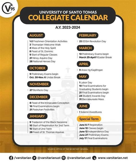 ust opd schedule 2024|Academic Calendar .